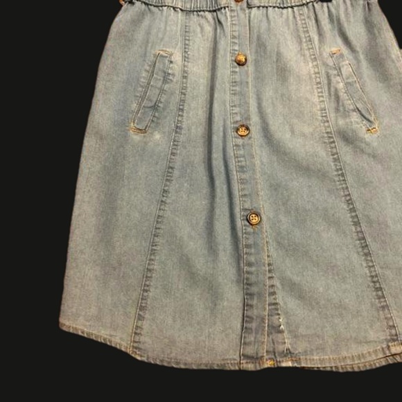 Size 10/12 Chillipea lightweight blue gray button down romper - Picture 8 of 13